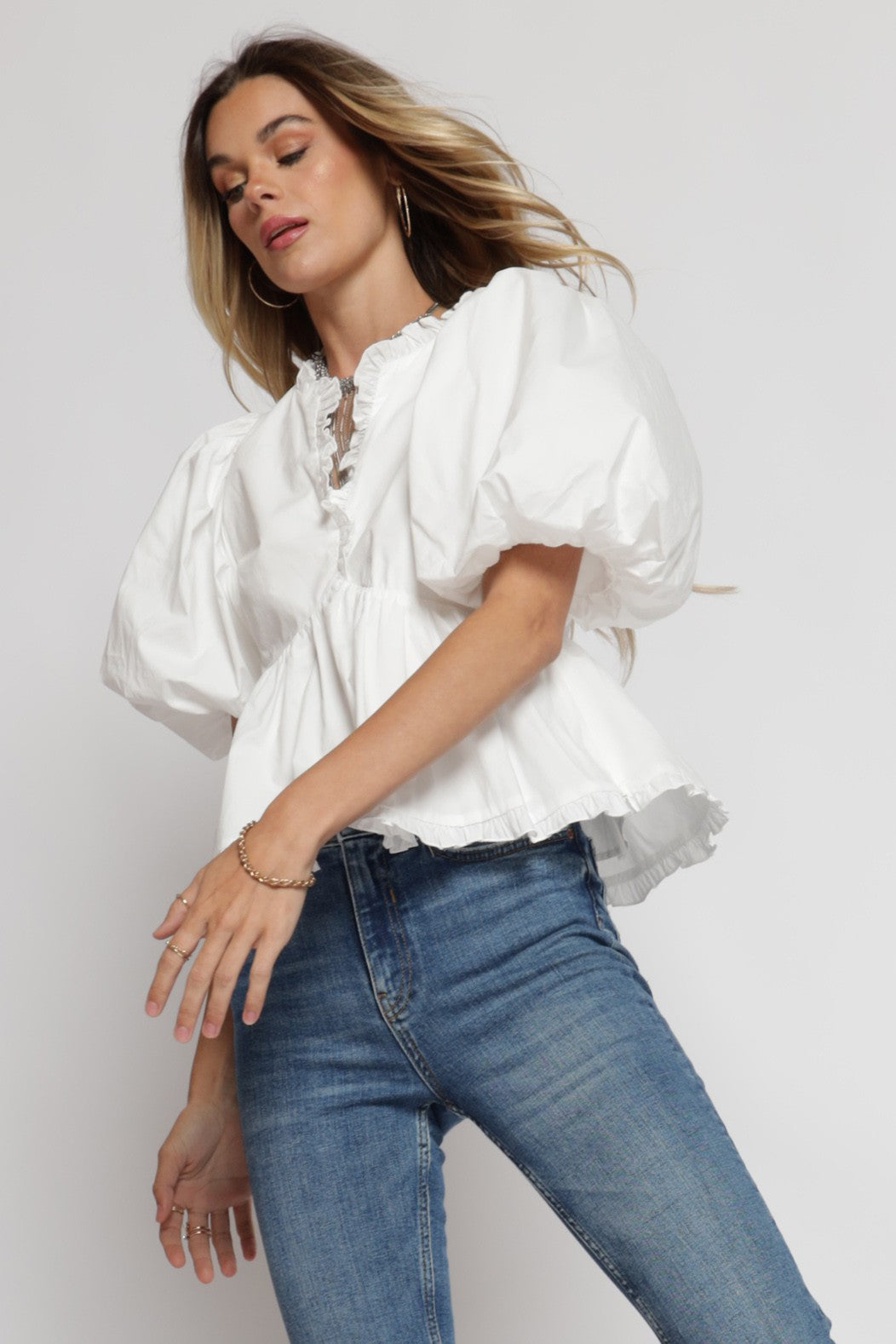 Tessy Puff Sleeves Blouse Top