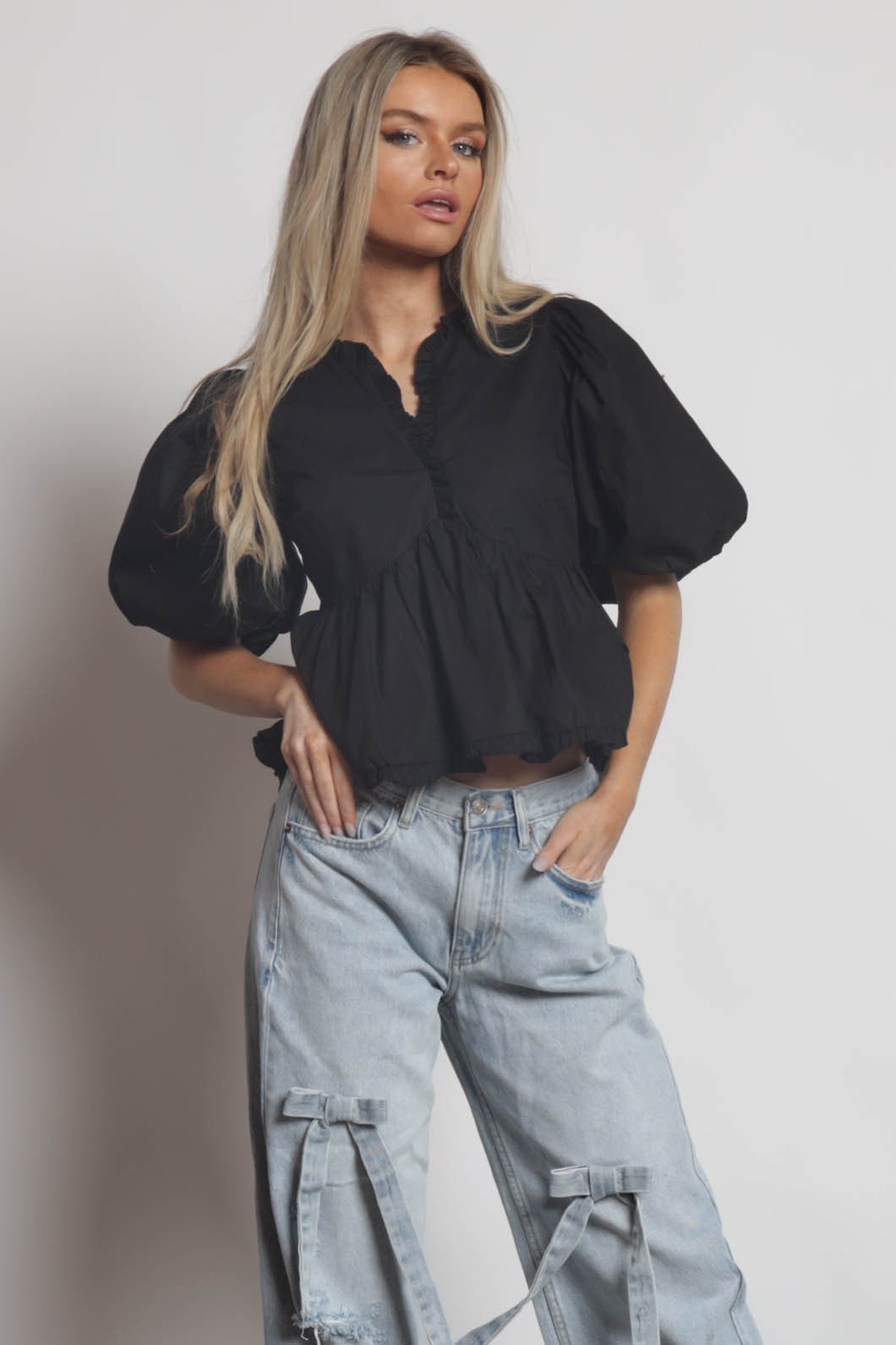 Tessy Puff Sleeves Blouse Top