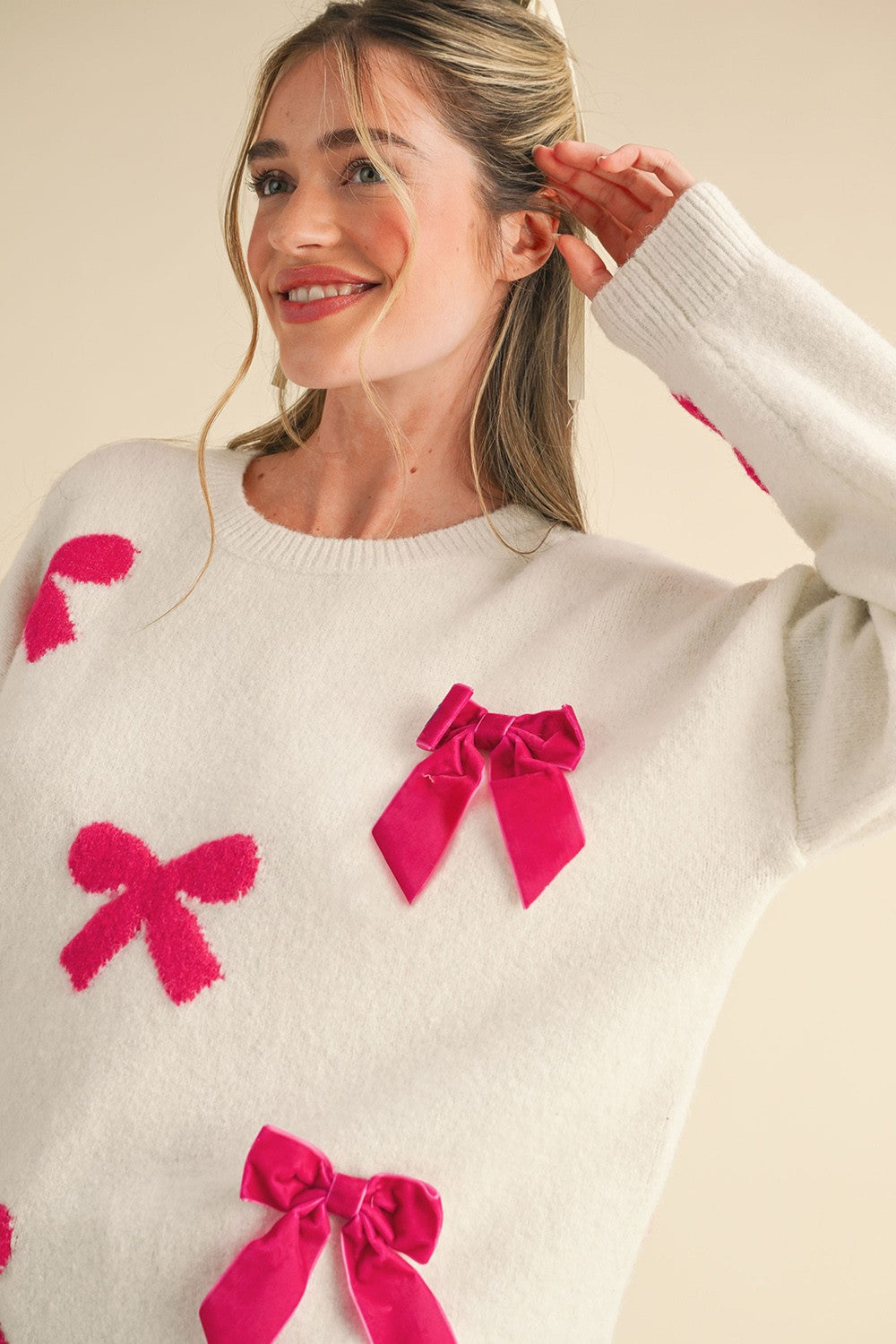 Jayden Bow Soft Knit Sweater