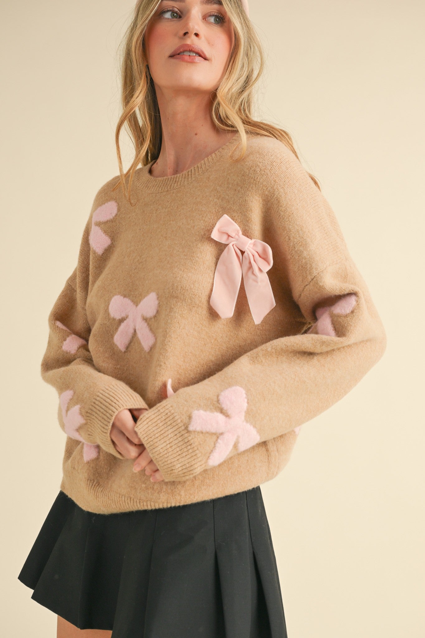 Jayden Bow Soft Knit Sweater