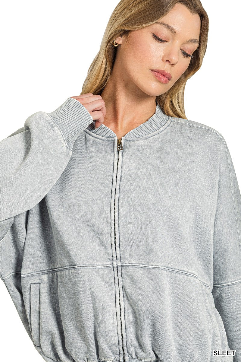 Vintage Mineral Washed Bomber Jacket – freesunshine