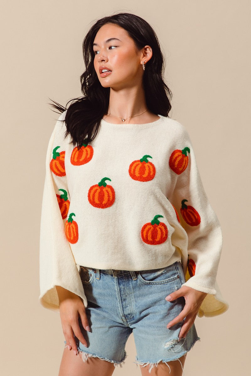 Pumpkin Sweater Top