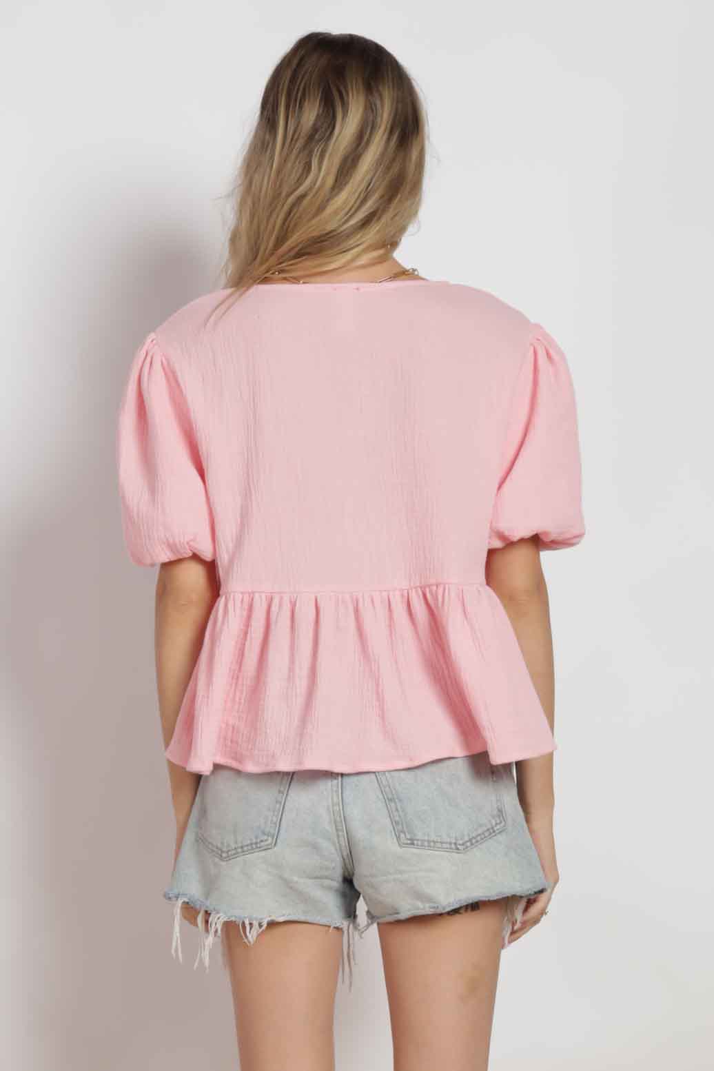 Mariella Gauze Bow Blouse