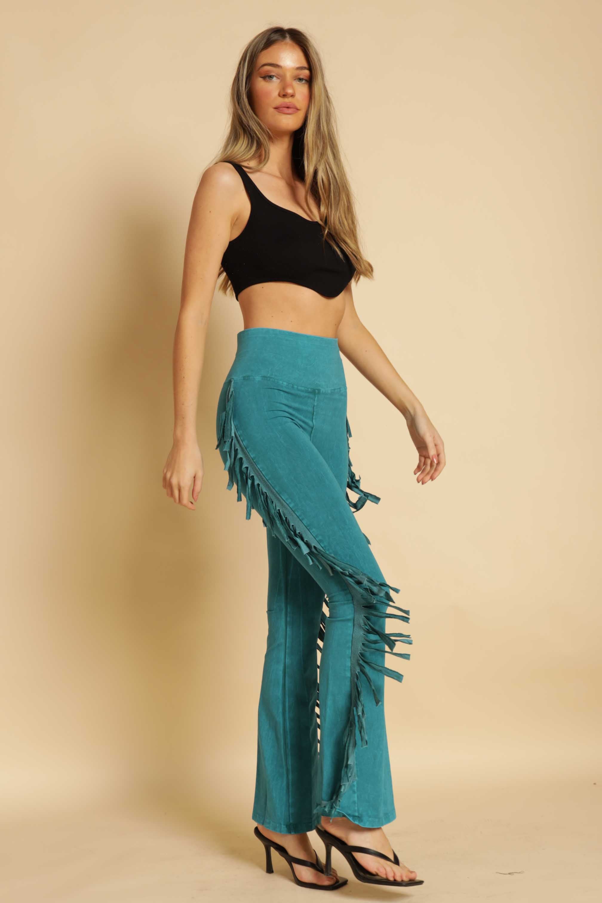 Fringe on sale yoga pants