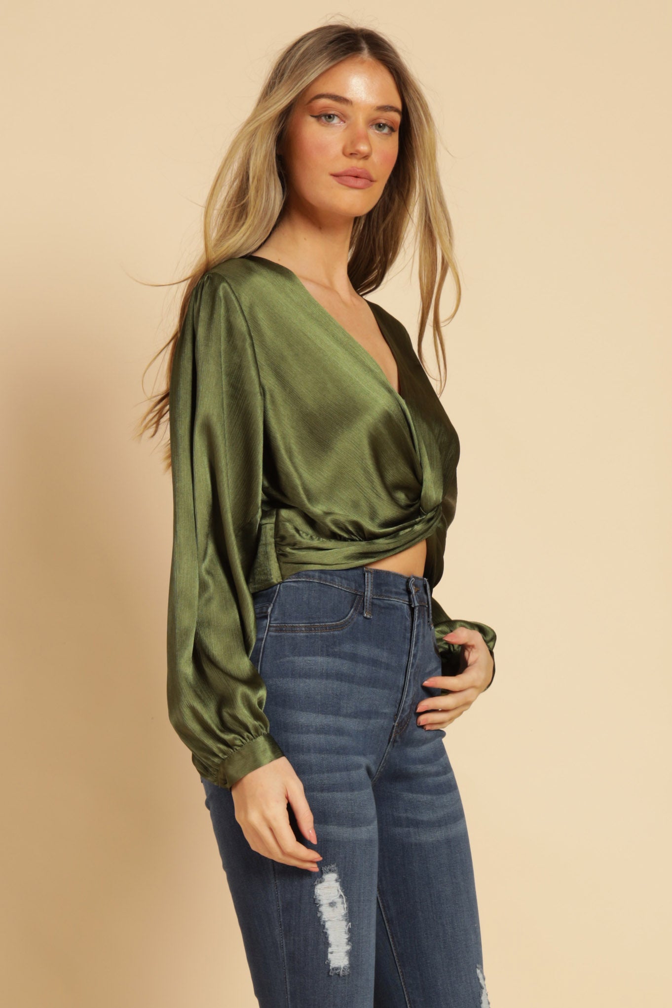 Harper Satin Twist Blouse