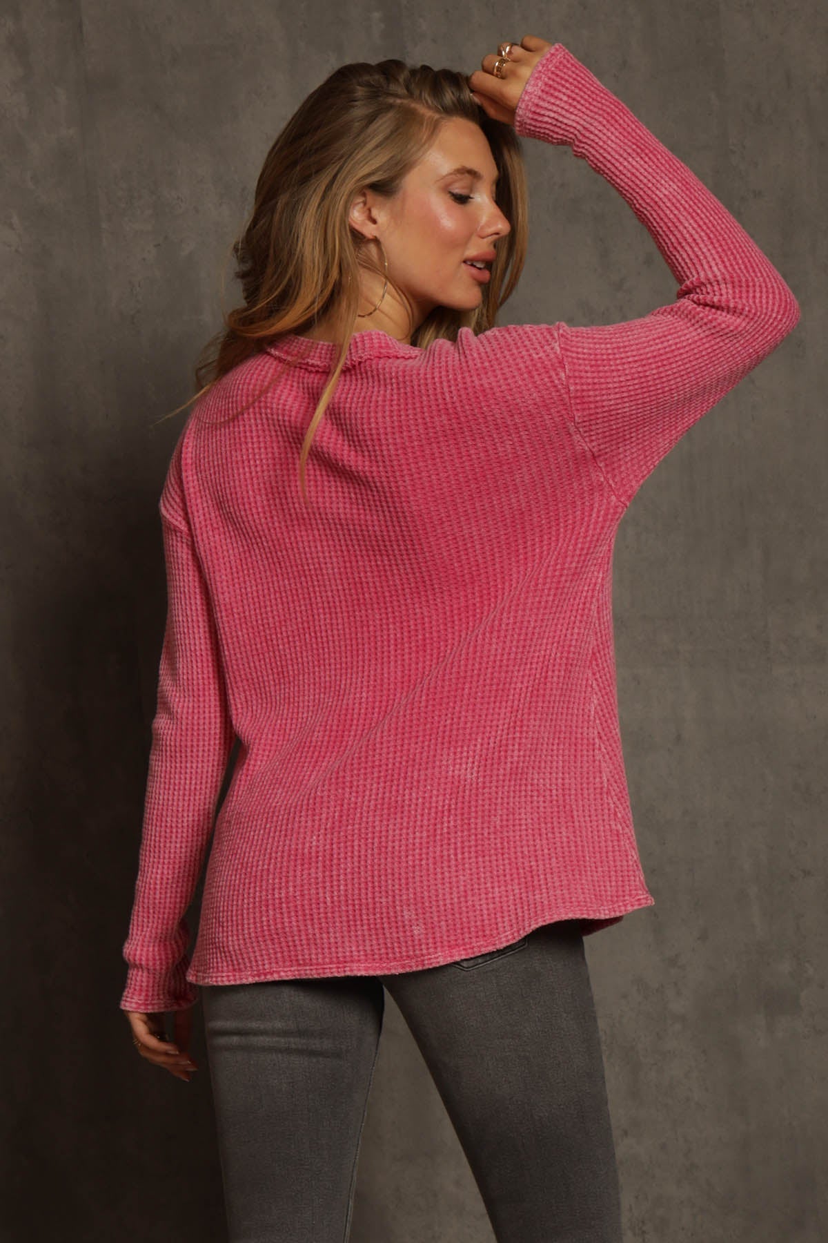 Cuddle Me Mineral Wash Waffle Knit