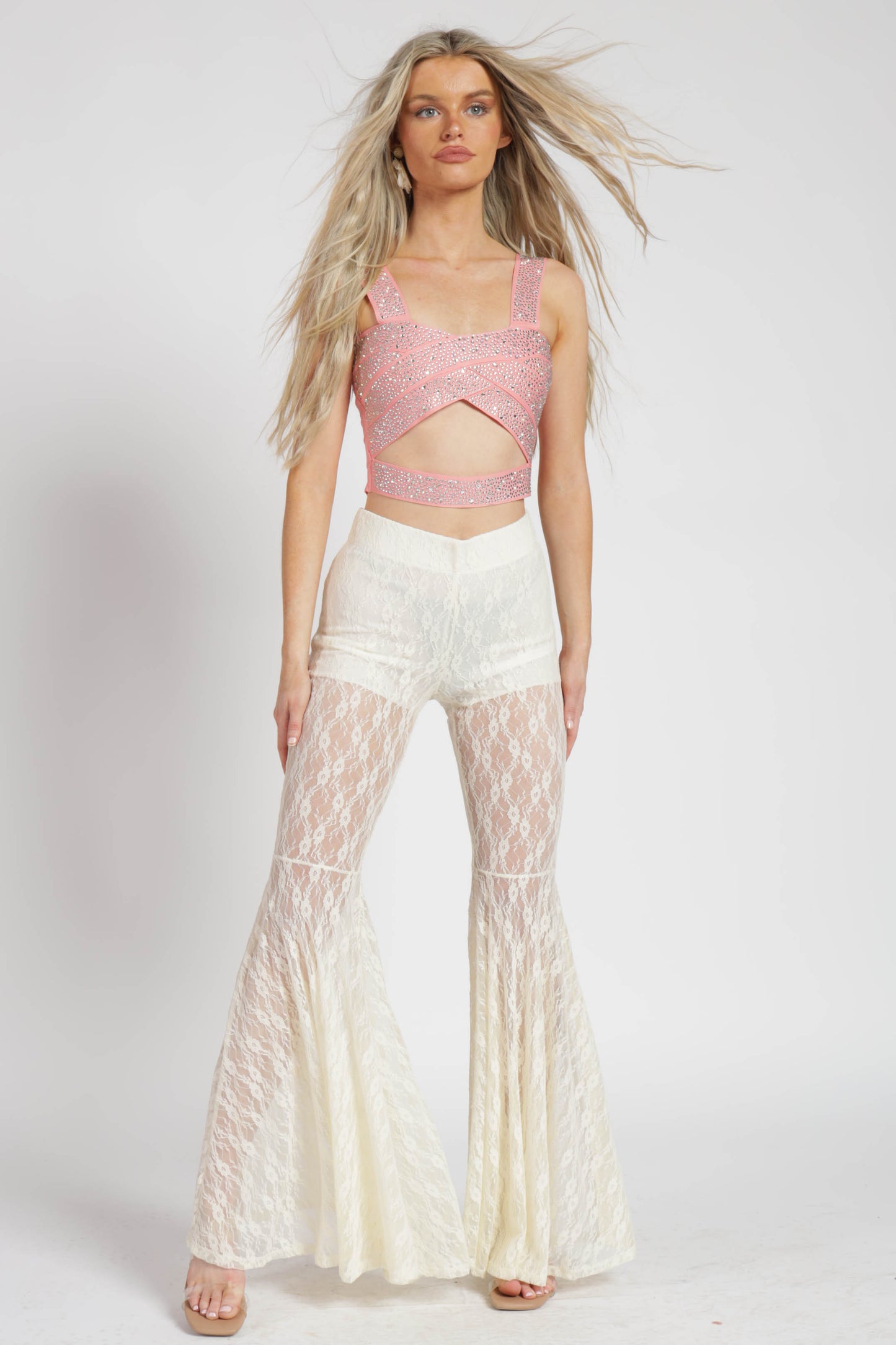 Lace Ruffle Pants