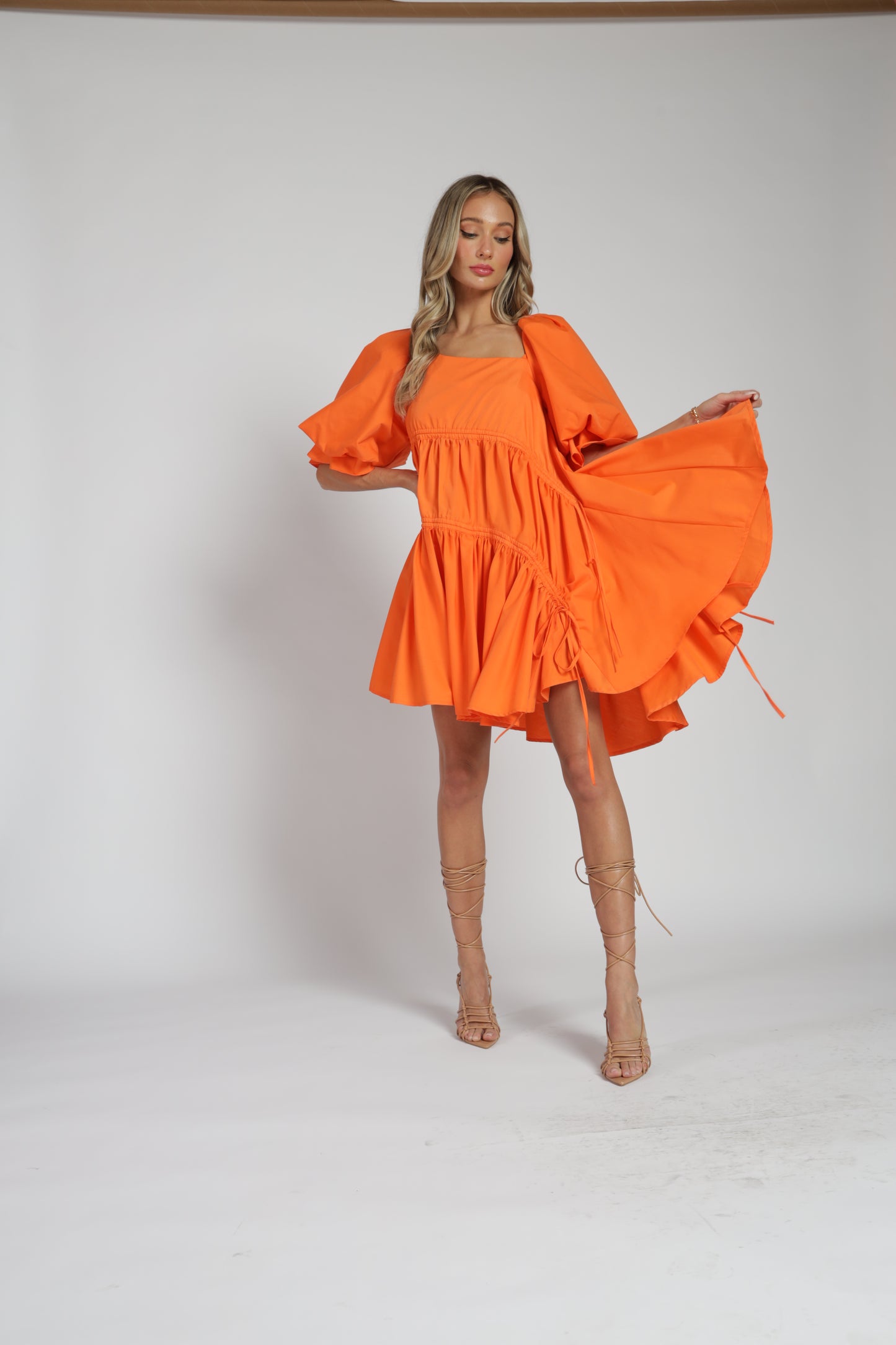 Debbie Asymmetrical Tiered Ruffle Dress