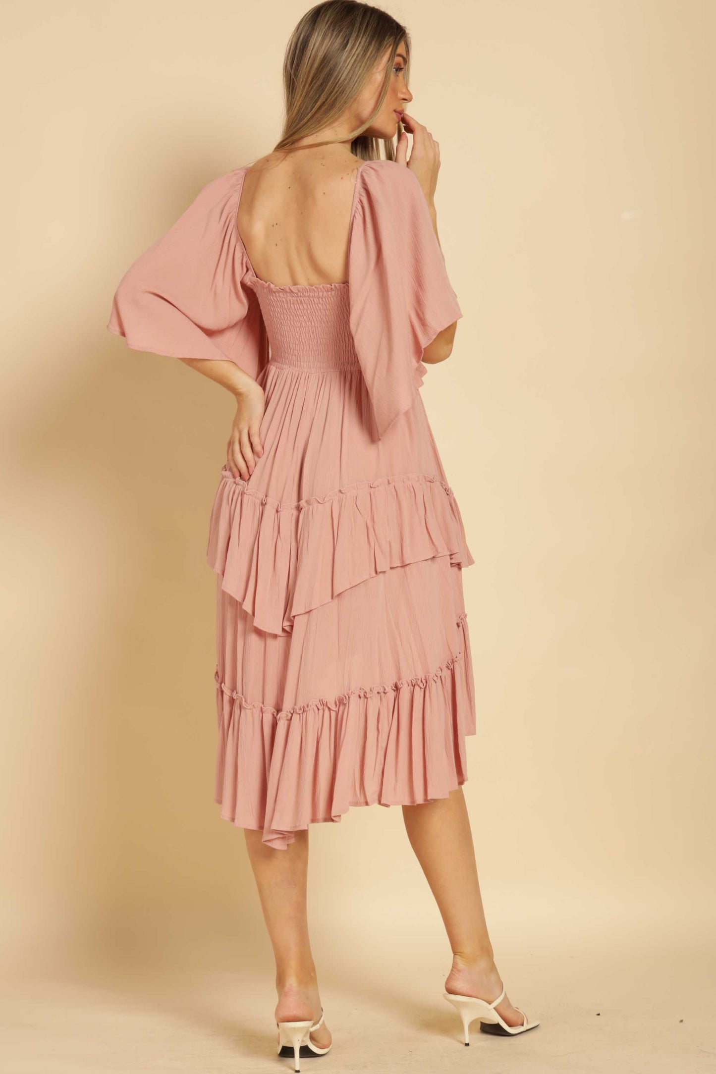 Marilynn Gauze Ruffle Dress