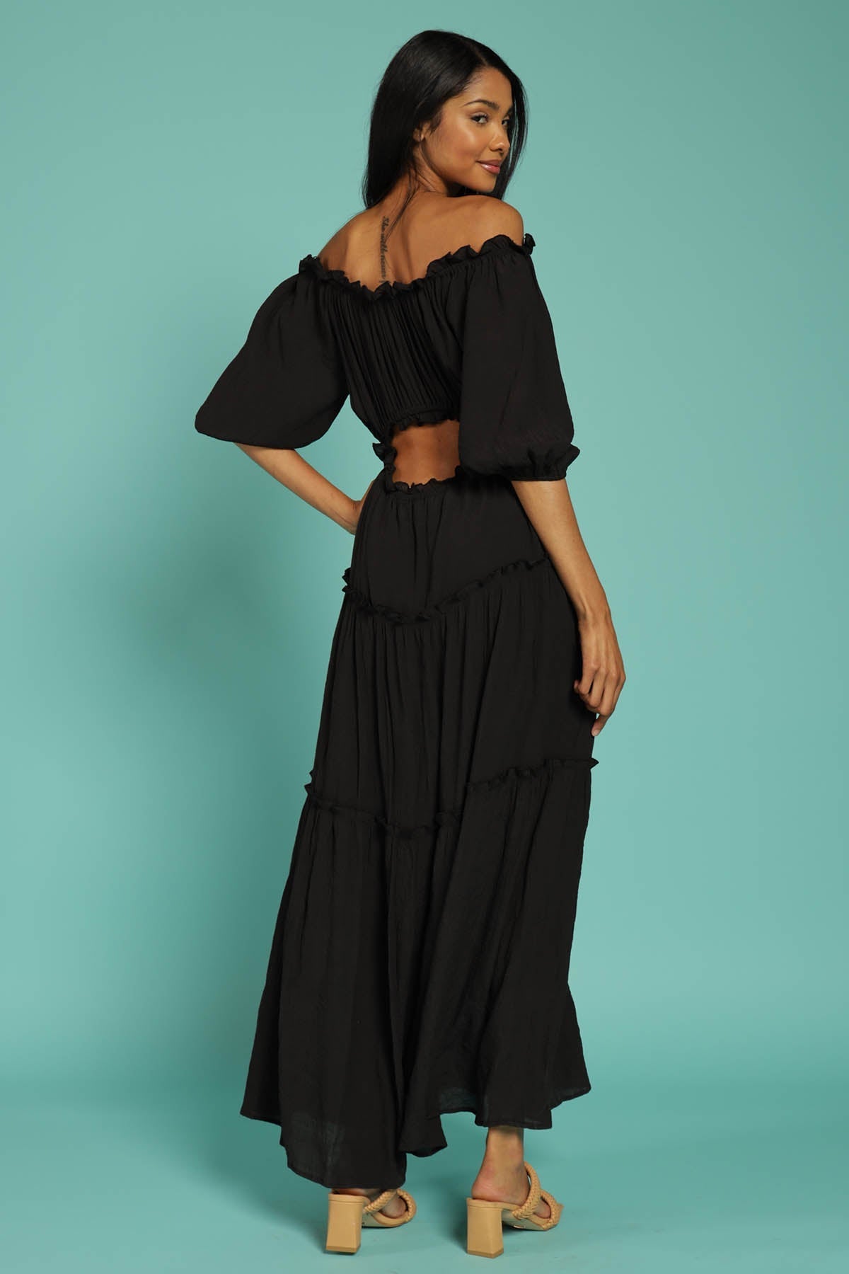 In The Fields Off Shoulder Maxi Dress