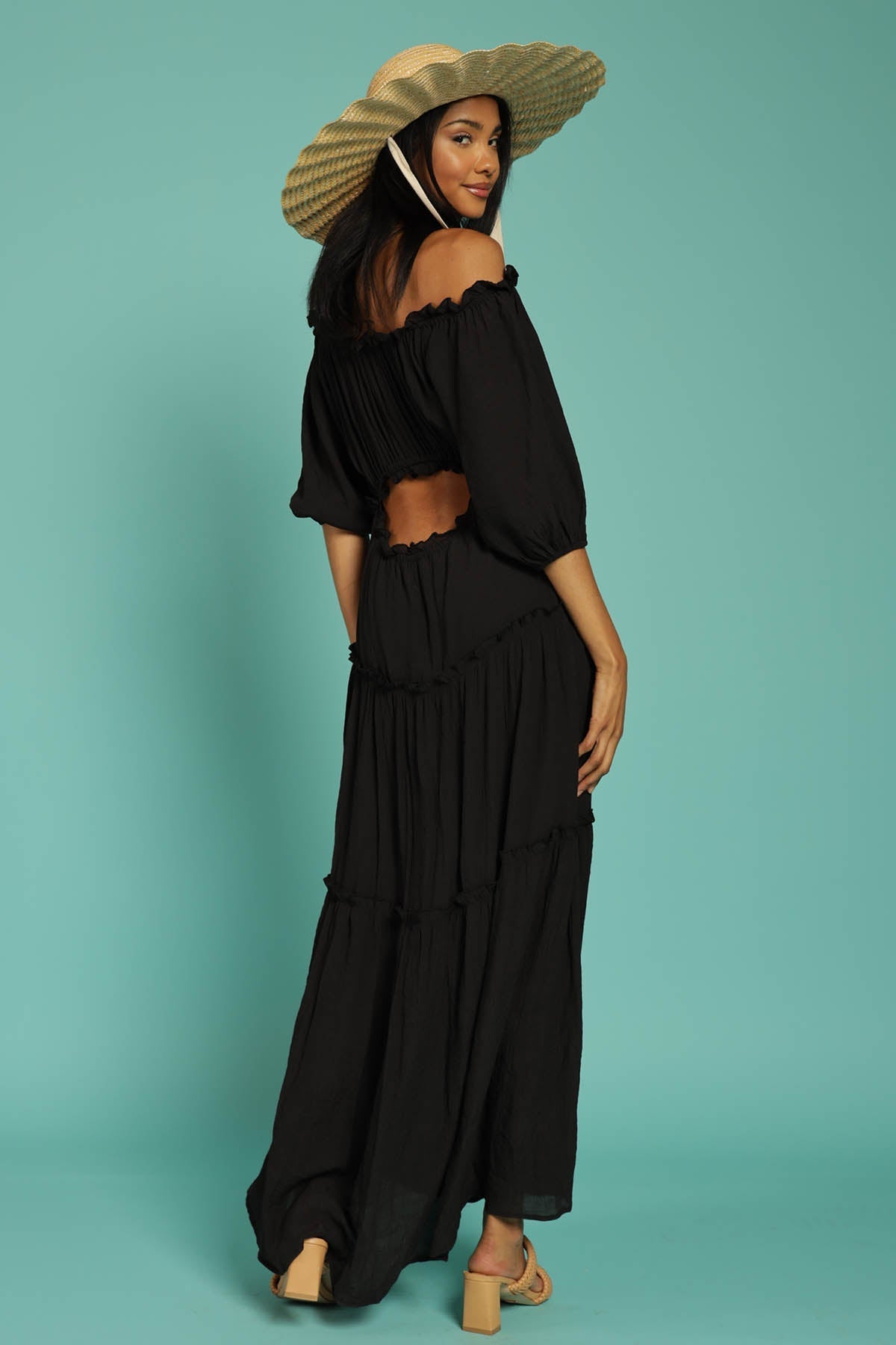 In The Fields Off Shoulder Maxi Dress