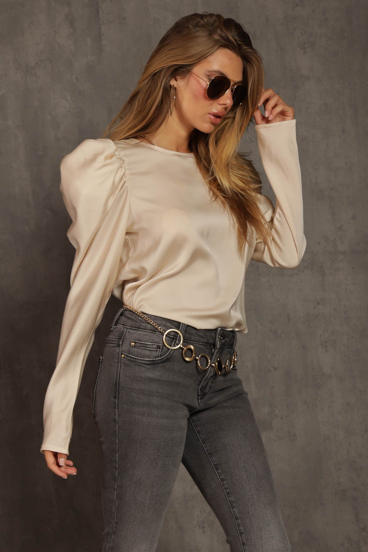 Valencia Satin Puff Sleeve Top