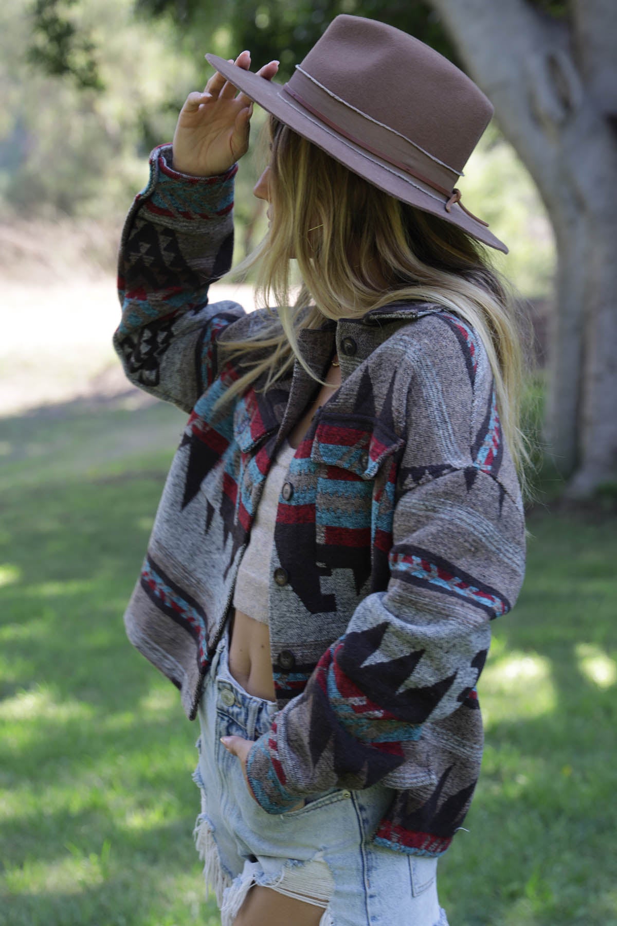 Andria Aztec Print Jacket