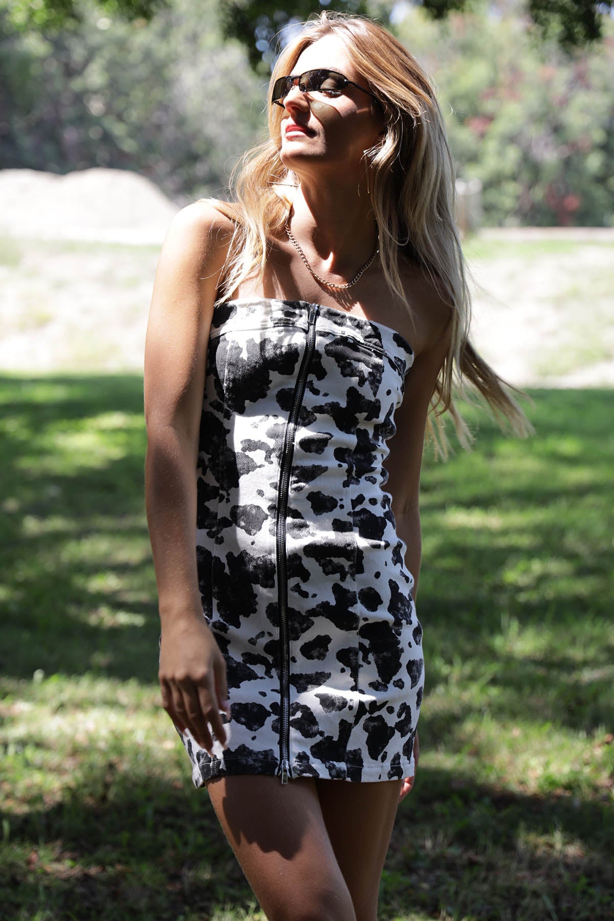 Ritchie Cow Print Dress