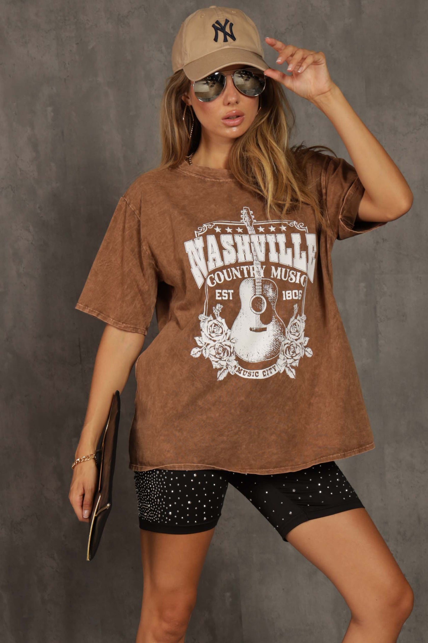 Nashville Mineral Dyed Graphic Top