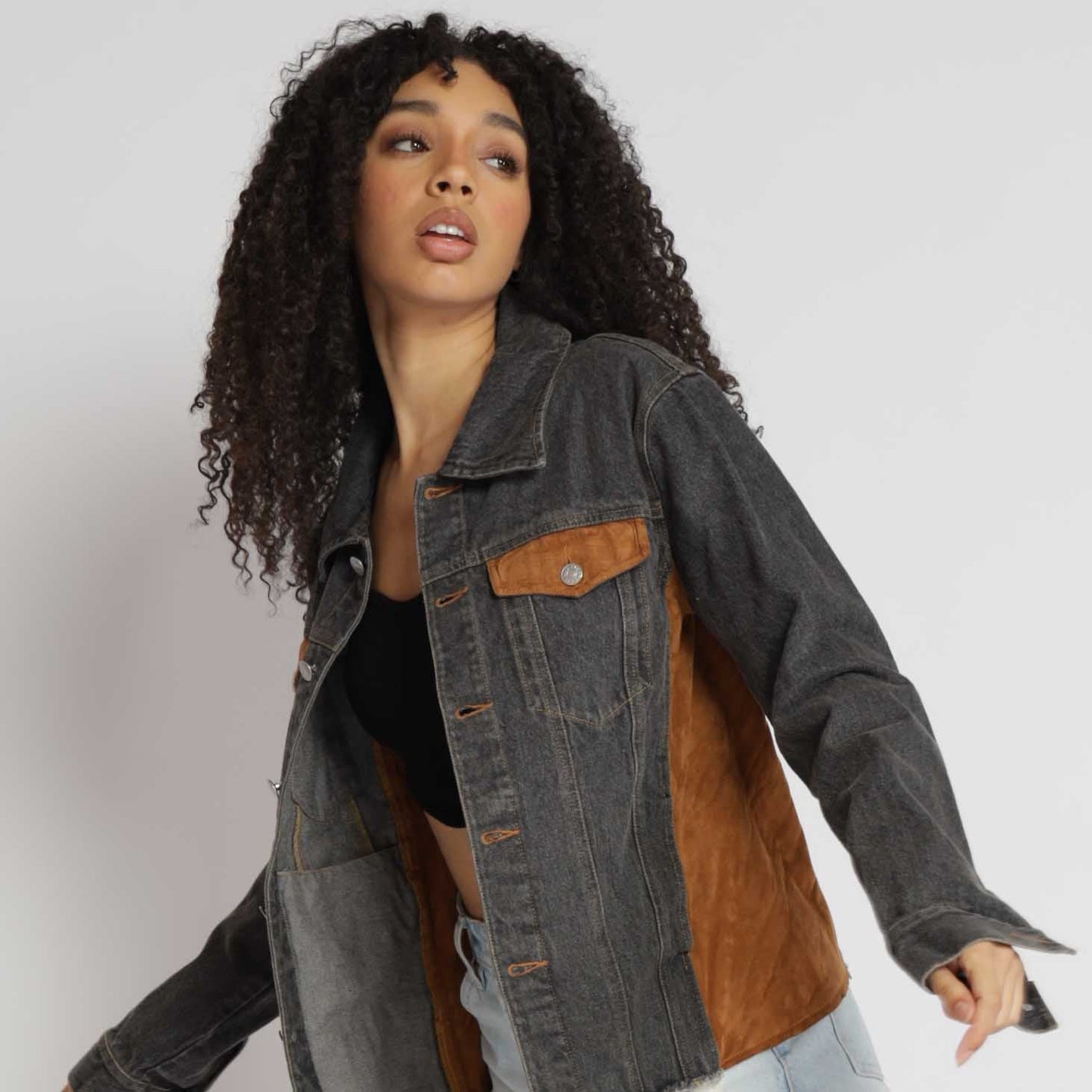 Saddle Up Tribal Print Denim Jacket