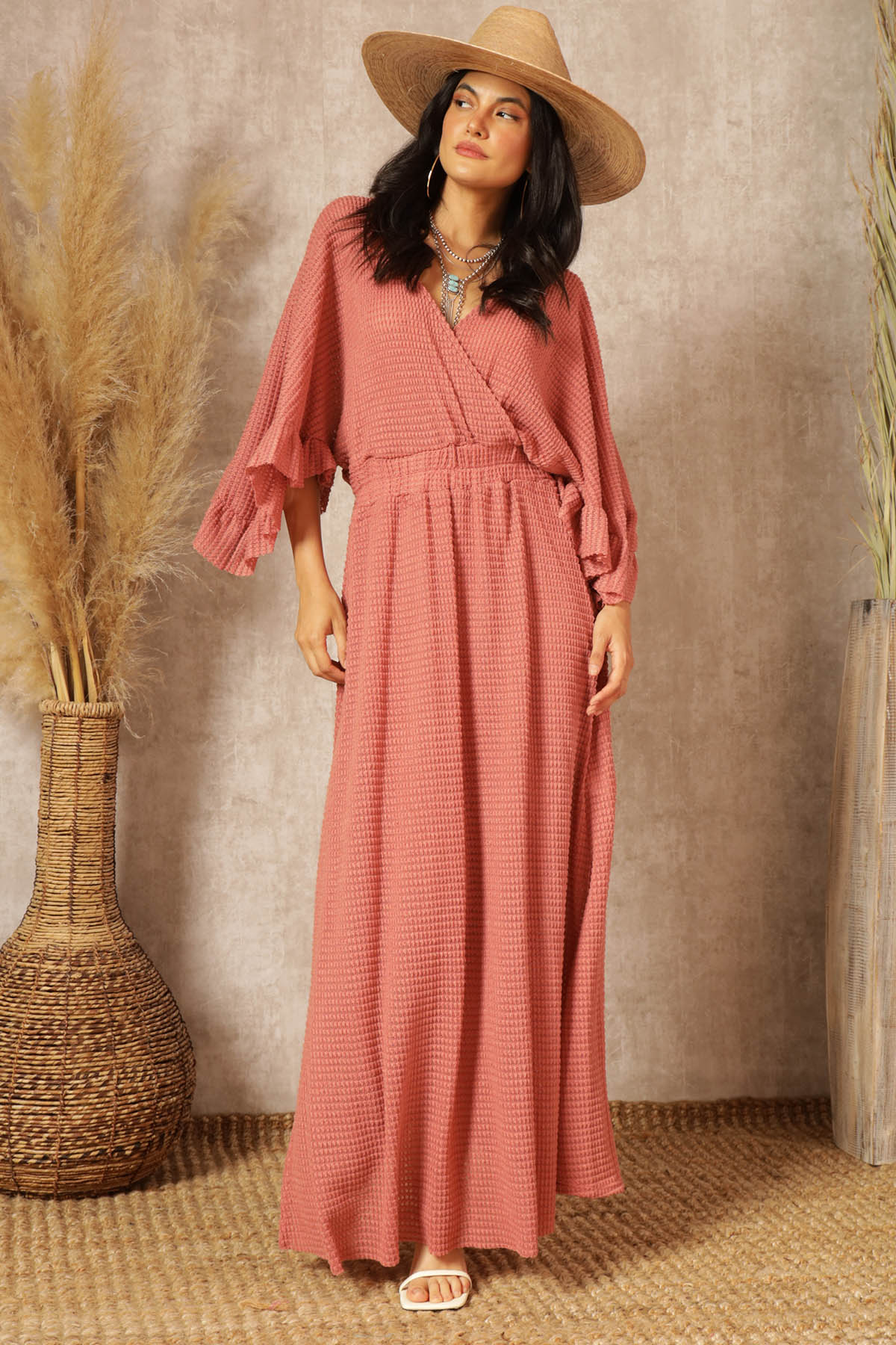 Letitia Waffle Knit Maxi Dress