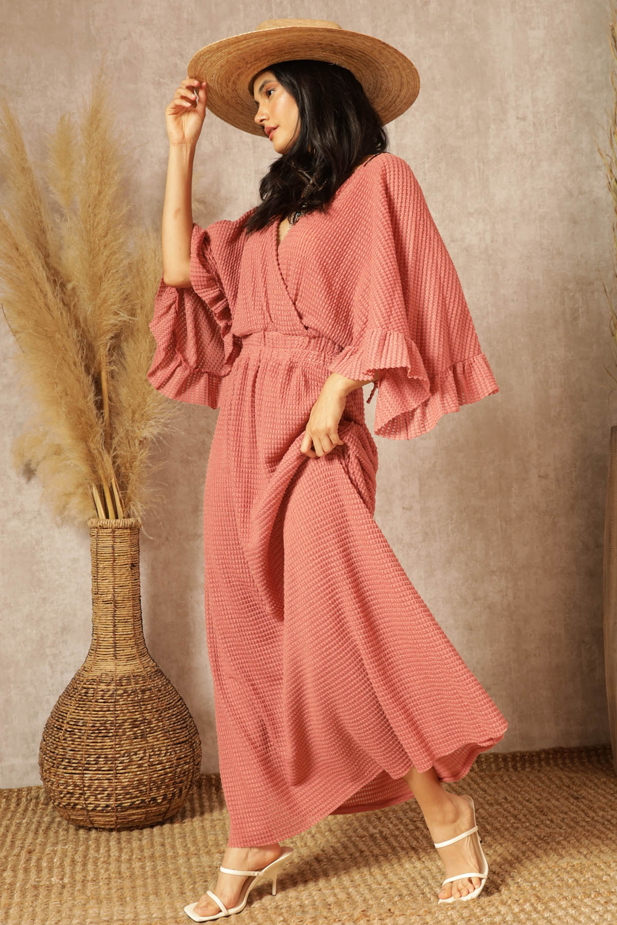 Letitia Waffle Knit Maxi Dress