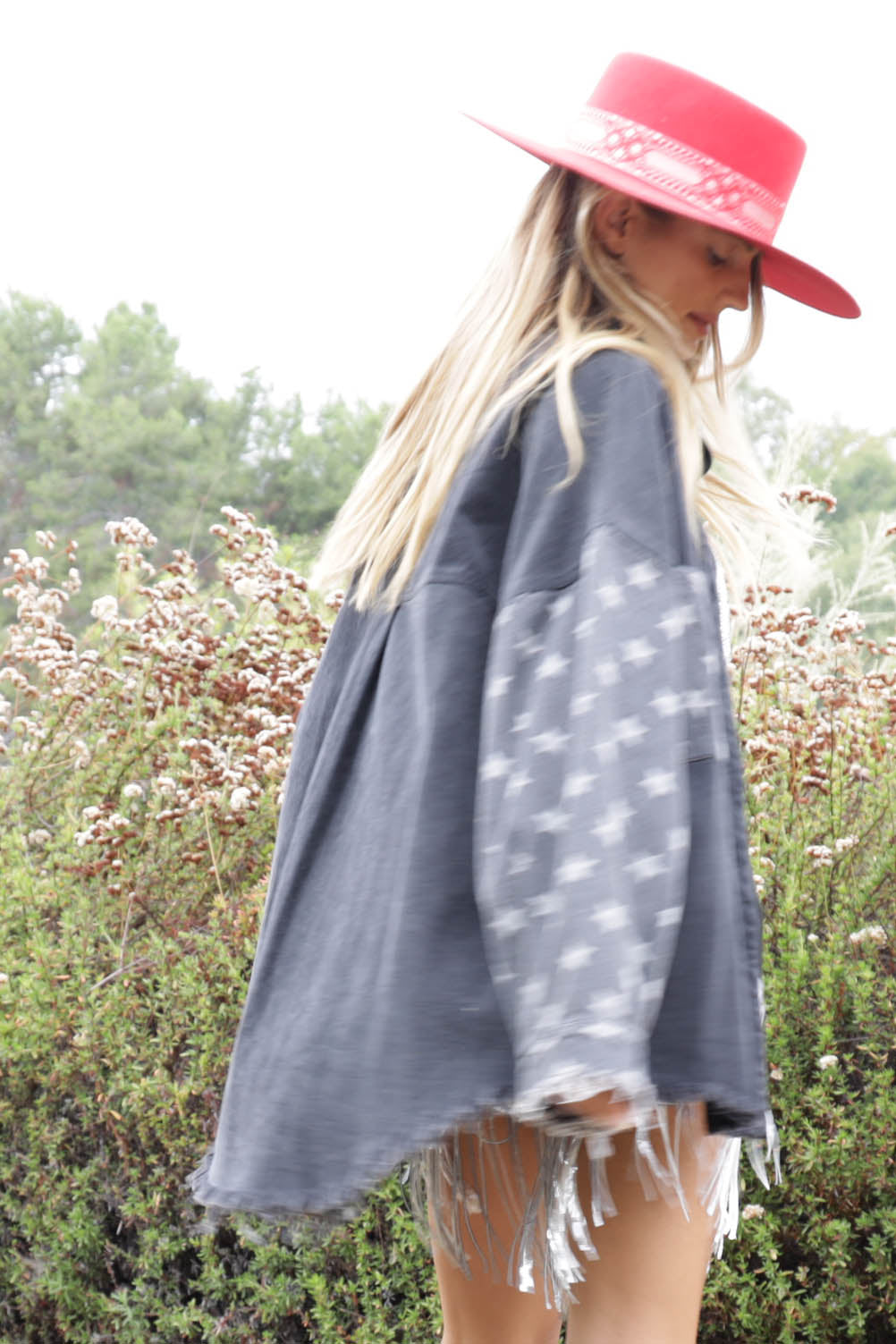 Mina Star Print Denim Shacket