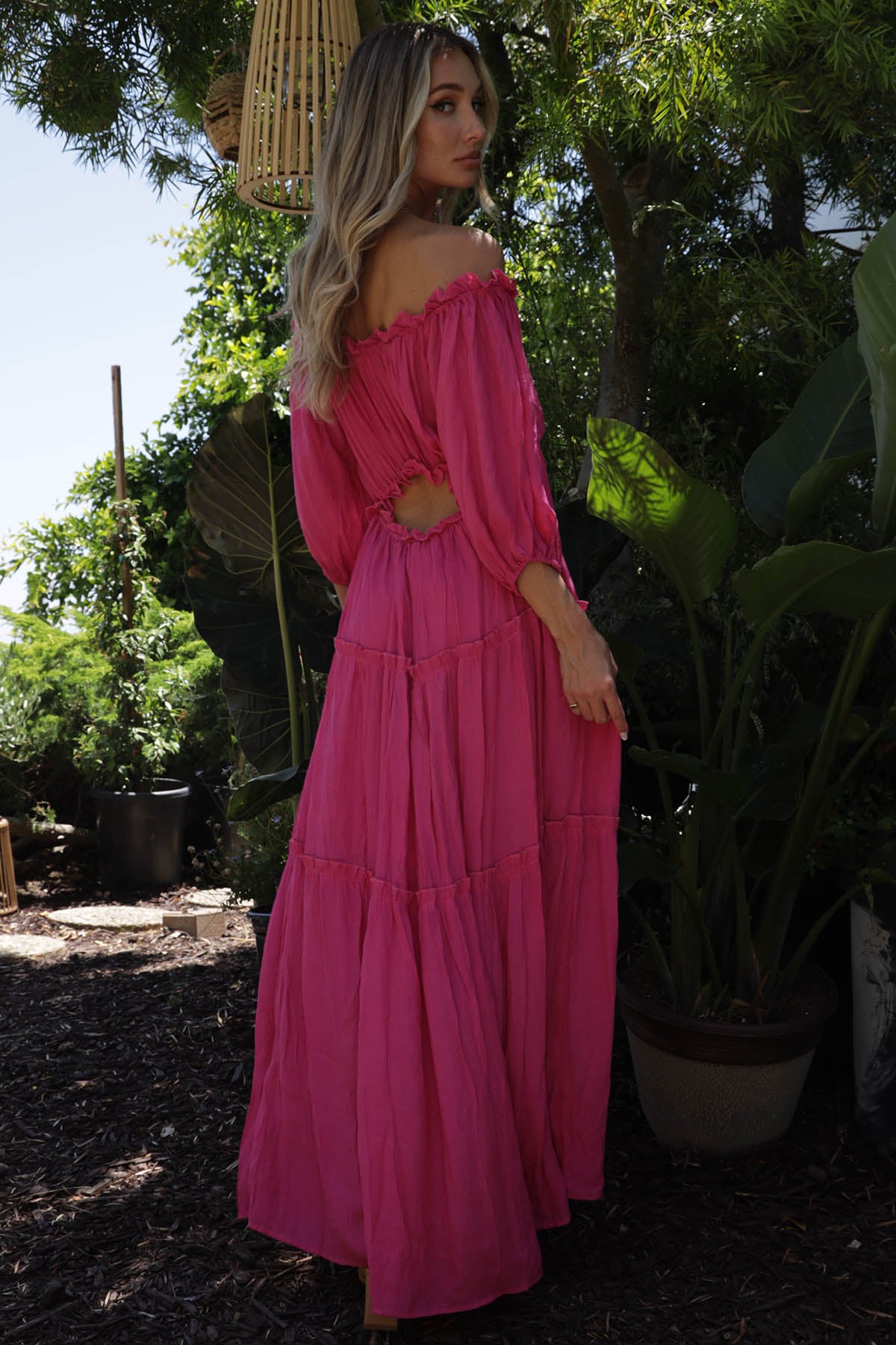 Katherine Off Shoulder Cut Out Maxi Dress