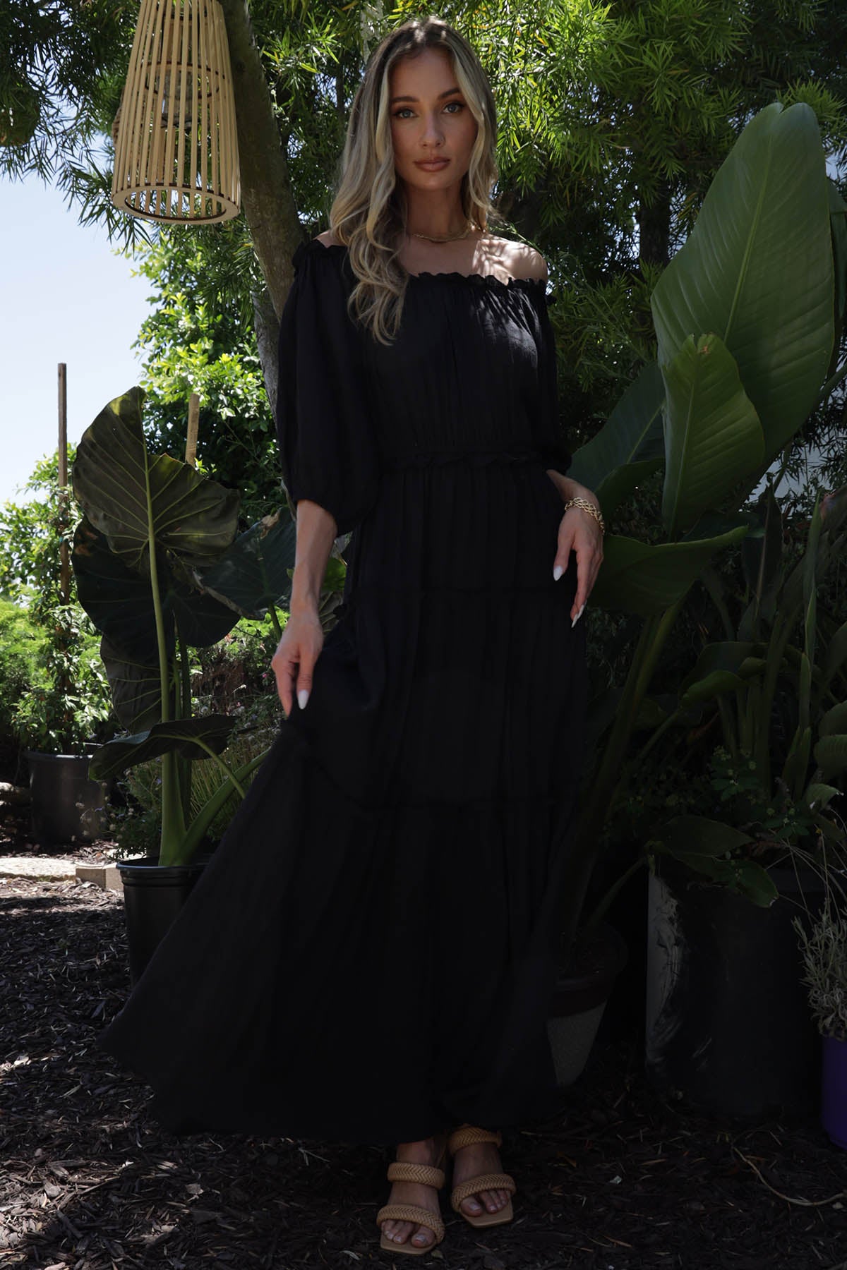 Katherine Off Shoulder Cut Out Maxi Dress