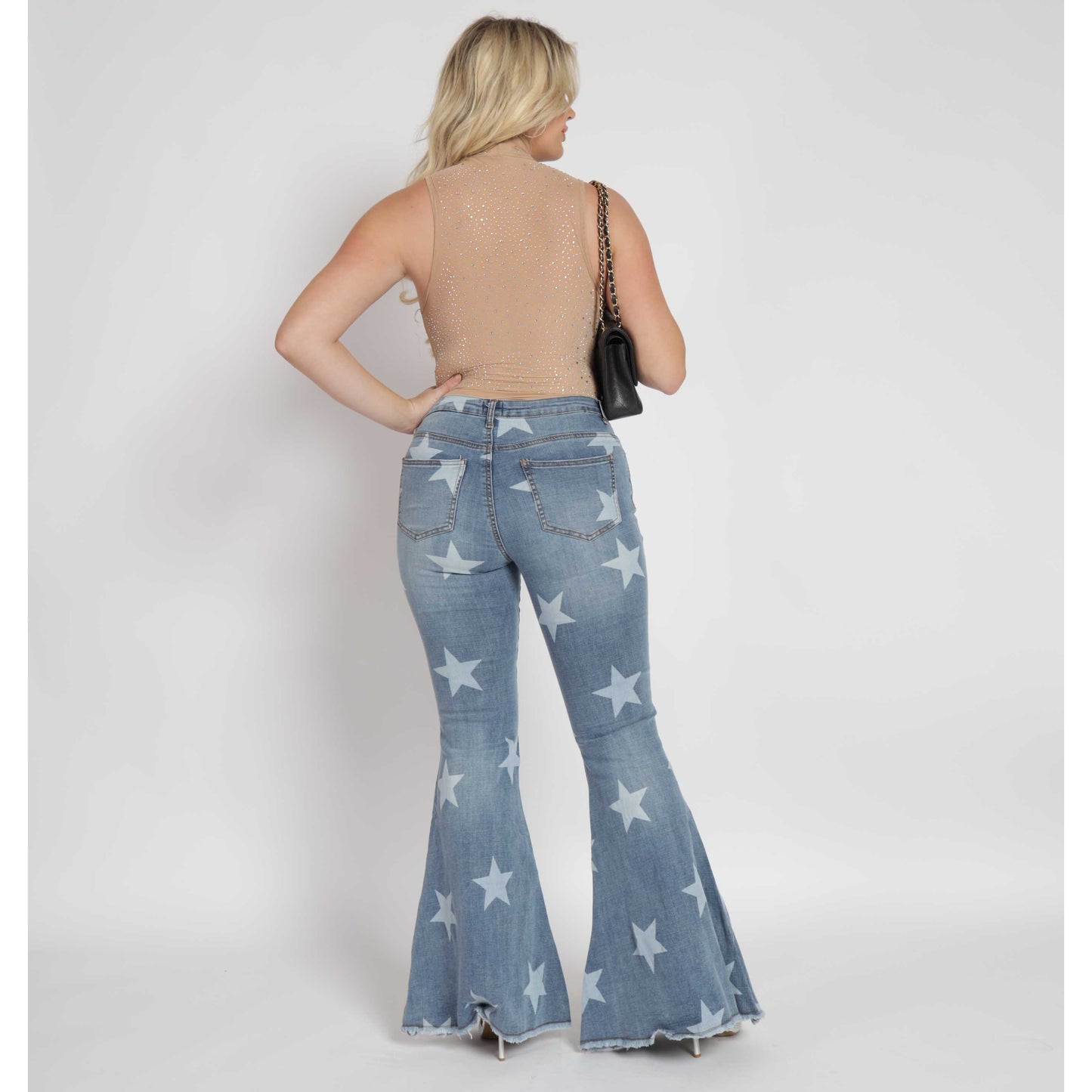 STAR ALL OVER DENIM PANTS