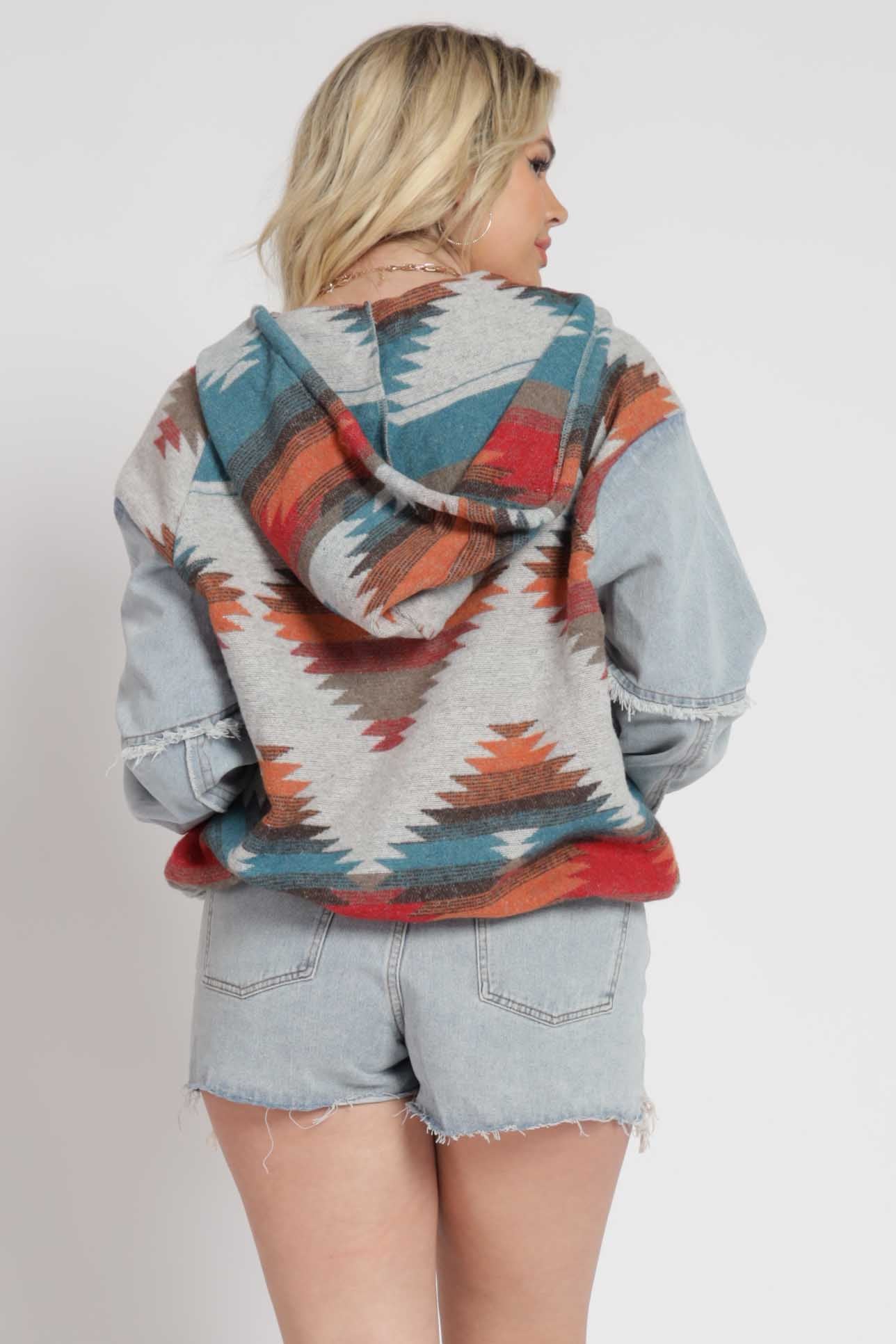 Joyce Aztec Felt Contrast Sweatshirts