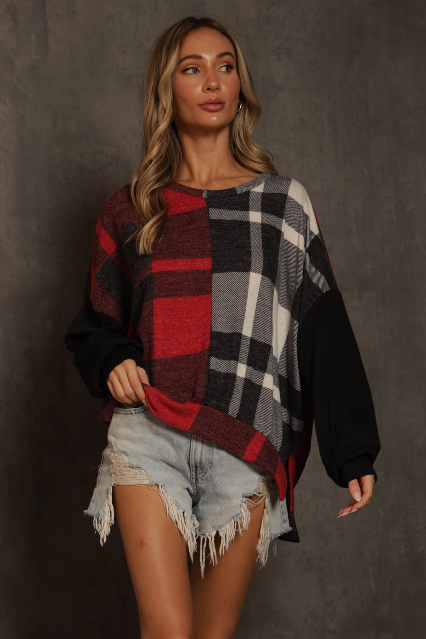 Alden Plaid Sweatshirt