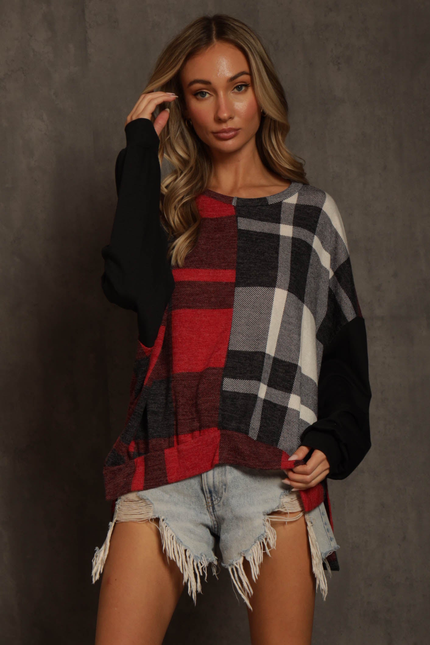 Alden Plaid Sweatshirt