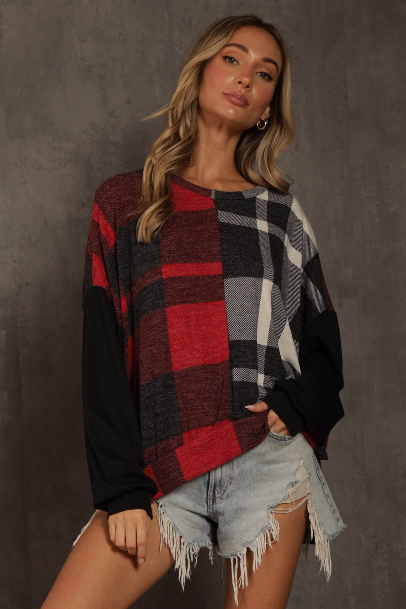 Alden Plaid Sweatshirt