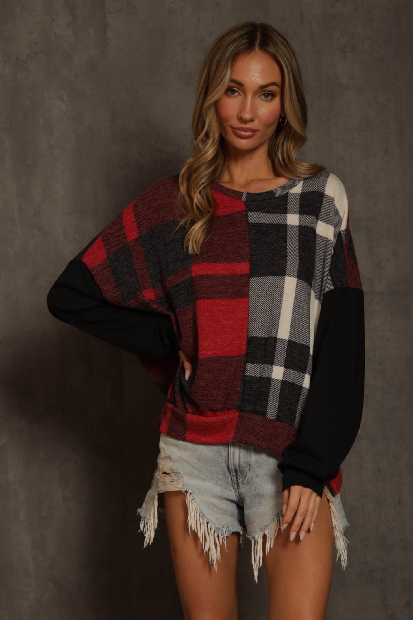 Alden Plaid Sweatshirt