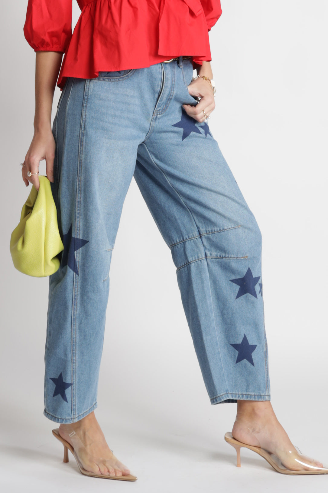 Star High Rise Barrel Jeans