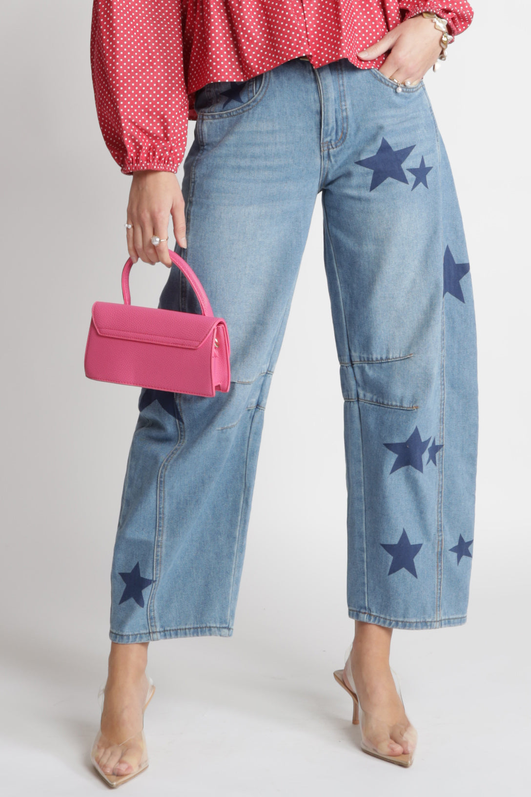 Star High Rise Barrel Jeans