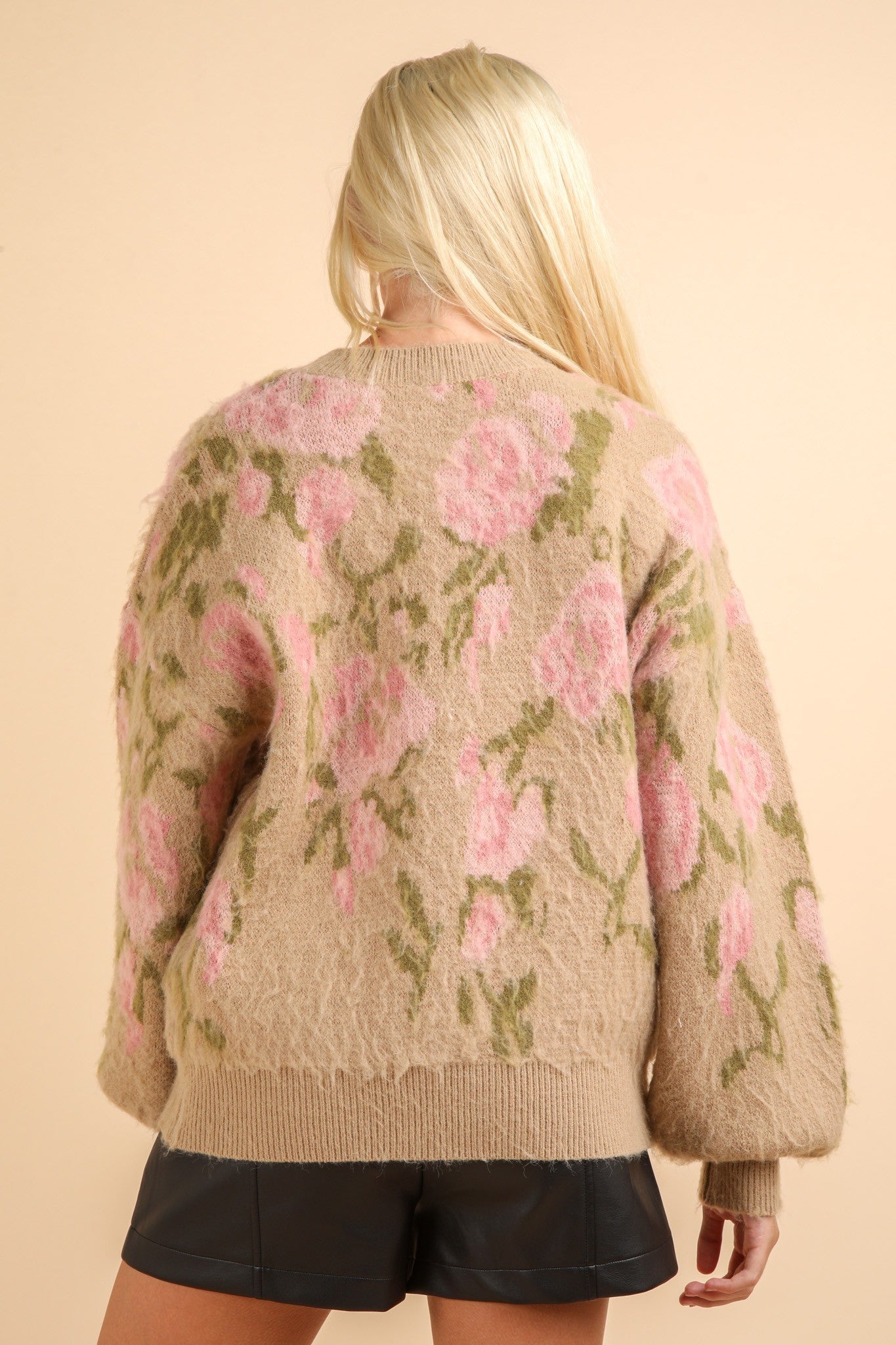 Penelope Fuzzy Floral Sweater